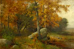 Albert Babb Insley, Pathway to the sea; Sunlight and shadow in the trees (a pair)