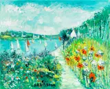 Yolande Ardissone, Rivière de Crac'h, oil on canvas