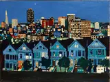 Thomas Bacher, Untitled (The Painted Ladies), phosphorescent acrylic on canvas