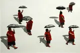 Carol K. Brown, Untitled #54037 (Pedestrian Series), 2005, acrylic on paper