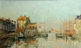 André Hambourg, La Lieutenance, Honfleur, oil on canvas