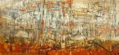 Maurice Lapp, Maze, acrylic on masonite