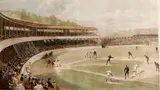 Henry Sandham, A Base Ball Game, 1897, Handcolored photogravure on wove paper, after a 1894 painting