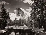 Half Dome, Merced River, Winter by Ansel Adams, 1938, Gelatin silver print, sold Jul 2014