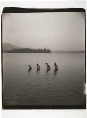 Piling by William Wegman, 1998, Polaroid print, mounted, sold Jul 2014
