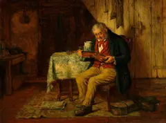 Robert W. Wright, The violin player, oil on panel