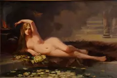 Arthur William Best, Reclining nude, oil on canvas