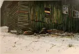 William Dunlap, Southeast corner, watercolor and gouache on paper