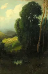 Carl Jonnevold, Springtime, oil on canvas affixed to board