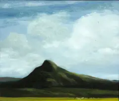 Geoffrey Lewis, Cloudscape, oil on masonite