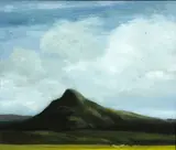 Geoffrey Lewis, Cloudscape, oil on masonite