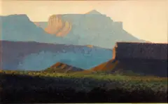 Mary Robertson, Near Hite, Utah, oil on canvas affixed to board