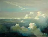 Eric Sloane, 9000 feet, last light, oil on canvas board
