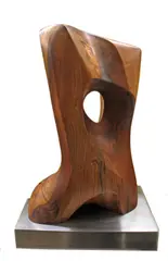 Untitled by unknown Artist, wood on metal base, sold Oct 2014