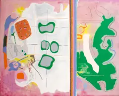 Untitled (Abstract) by Frank Hamilton, acrylic on canvas, offered Oct 2014