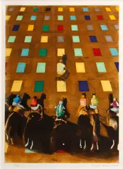 Christopher Brown, Steeplechase, 2004, Color soft-ground etching with aquatint and drypoint on wove paper