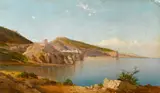 Giuseppe De Nittis, Coastal landscape, oil on canvas