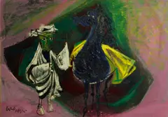 Untitled by William Gropper, oil on board, sold May 2014