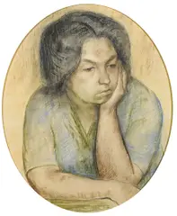 Francisco Zúñiga, Elena Zúñiga, 1963, crayon and pastel on paper