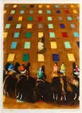 Christopher Brown, Steeplechase, 2004, Color soft-ground etching with aquatint and drypoint on wove paper