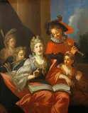 Étienne Jeaurat, The concert, oil on canvas