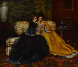 Jules Félix Ragot, An intriguing letter, oil on canvas