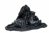 Arthur Putnam, Mountain lions, bronze with brown patina