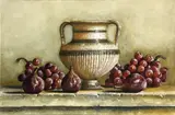 Loran Loyal Speck, Amphora with grapes and figs, watercolor and gouache on paper
