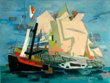 Jean de Botton, Horizons Chimeriques, Invitation Au Voyage, 1960, oil on canvas