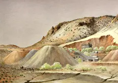 Virginia City Opera House by John Langley Howard, 1947, watercolor and pencil on paper, sold Apr 2014