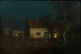 Will Sparks, Nocturne, adobe, oil on canvas