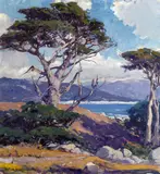 Arthur Hill Gilbert, The Sentinel, Monterey Coast, oil on canvas