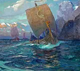 William Frederic Ritschel, Vikings in the glow of the midnight sun