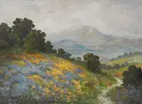William Franklin Jackson, Wildflowers with Mount Tamalpais beyond