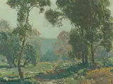 California landscape by Edgar Alwin Payne, oil on board, sold Apr 2014