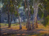 Paul A. Grimm, Eucalyptus grove, 1934, oil on board