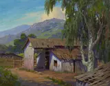Paul A. Grimm, Abandoned farmhouse, oil on canvas