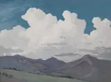 Colin Campbell Cooper, Thunderheads, watercolor and gouache on paper affixed to board