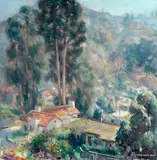 John Hubbard Rich, Hollywood hills, oil on canvas