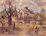 Charles Reiffel, The abandoned farm, 1939, oil on masonite