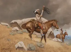 The scouts by Frank McCarthy, oil on board, sold Apr 2014