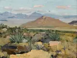 Gold Basin, Arizona by Frank Tenney Johnson, oil on board, sold Apr 2014