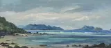 Lloyd Sexton, Jr., Hawaiian coastline, oil on canvas affixed to board