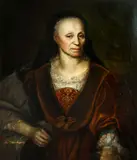 Milanese School, A portrait of a lady, half-length, with a black veil, oil on canvas