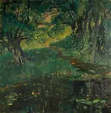 Thomas P. Barnett, The black pool, oil on canvas