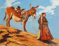 Thomas W. Lorimer, Little daughter of the Navajo, 1978, oil on canvas board