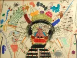 Roy De Forest, Untitled, 1975, pastel and colored pencil on paper