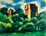 Dan Lutz, A country castle, oil on canvas