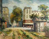 Henri Plisson, Provincial town, oil on canvas