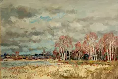 Ciel by Jean Rigaud, 1979, oil on canvas, sold Mar 2014